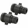 Flojet 20381-007 Snap-In Garden Hose Fittings - Port X 3/4 Inch Hose, EPDM