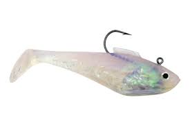 Tsunami Holographic Swim Shad 4"/10cm 1oz 3Pack SALTX Hook Heavy Duty Resealable Storage Clam