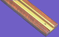 Dubro Gold Track & Teak Trac-A-Rod 4' Set Of 2 Tracs