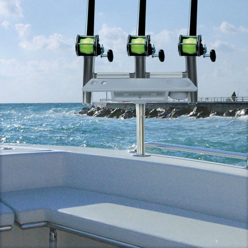 Taco Deluxe Trident Rod Holder F31-0780 Cluster w/ Tool Caddy - Straight
