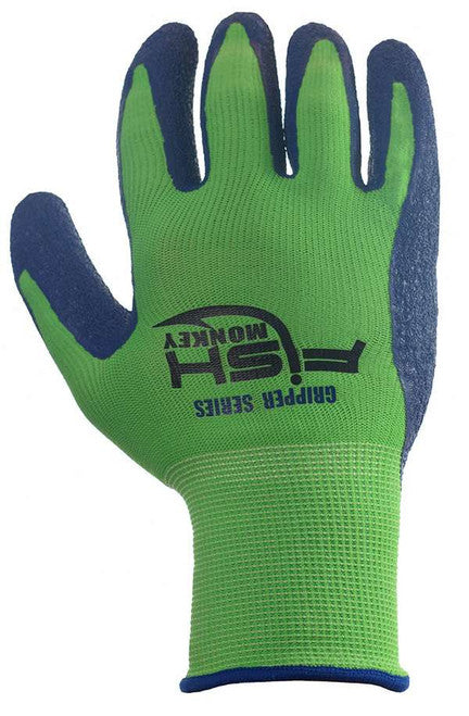 Fish Monkey Gripper Glove Neon Green Royal L/XL