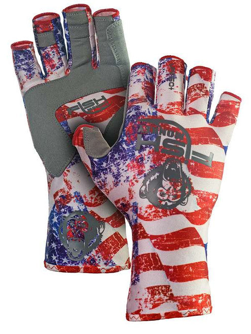 Fish Monkey Half Finger Guide Glove - Americana