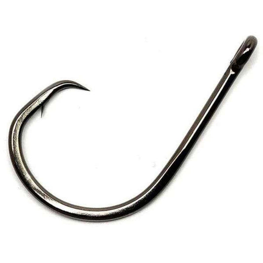 Gamakatsu Octopus Circle Hook Needle Point, 4X Strong, Offset, Ringed Eye, NS Black, 6 per Pack