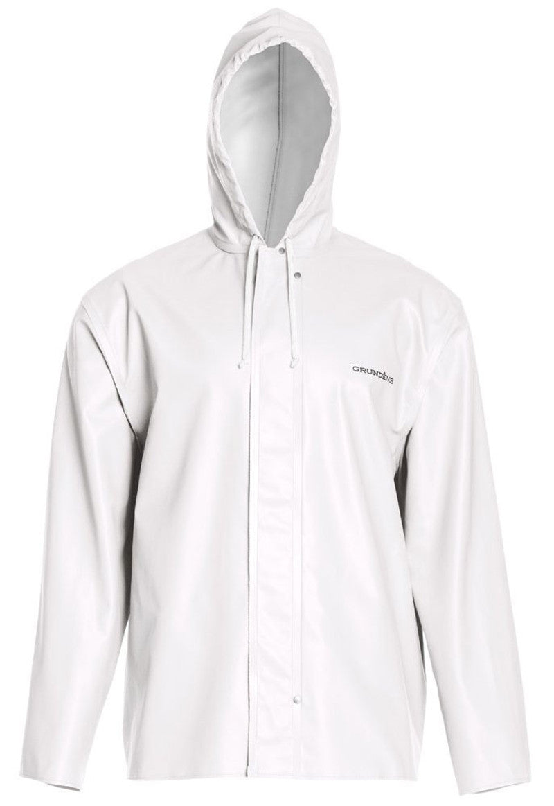 Grundens Clipper 82 Hooded Parka Rain Jacket White
