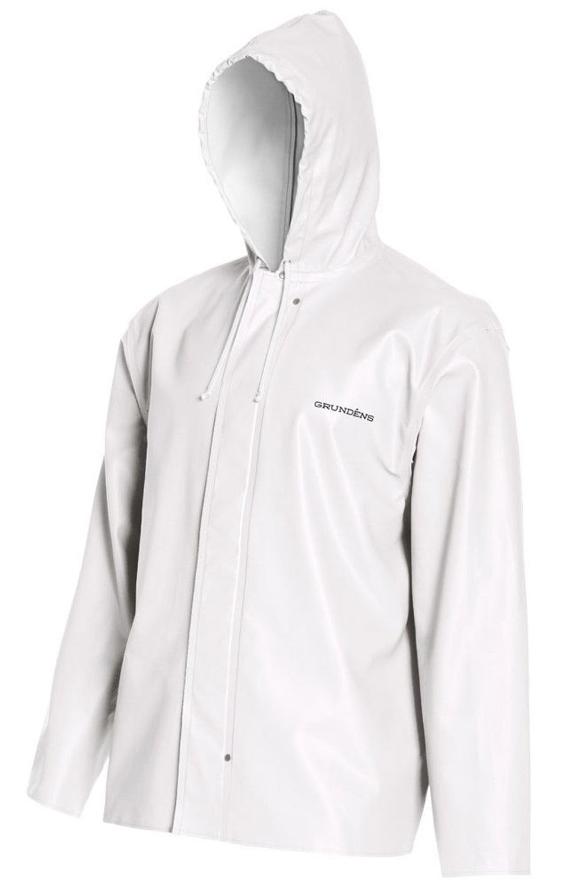 Grundens Clipper 82 Hooded Parka Rain Jacket White