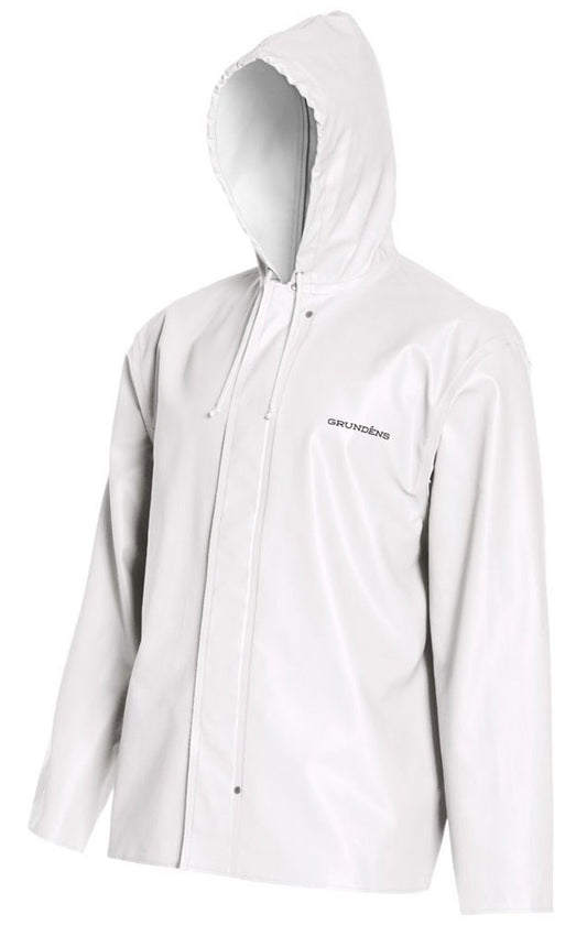 Grundens Clipper 82 Hooded Parka Rain Jacket White