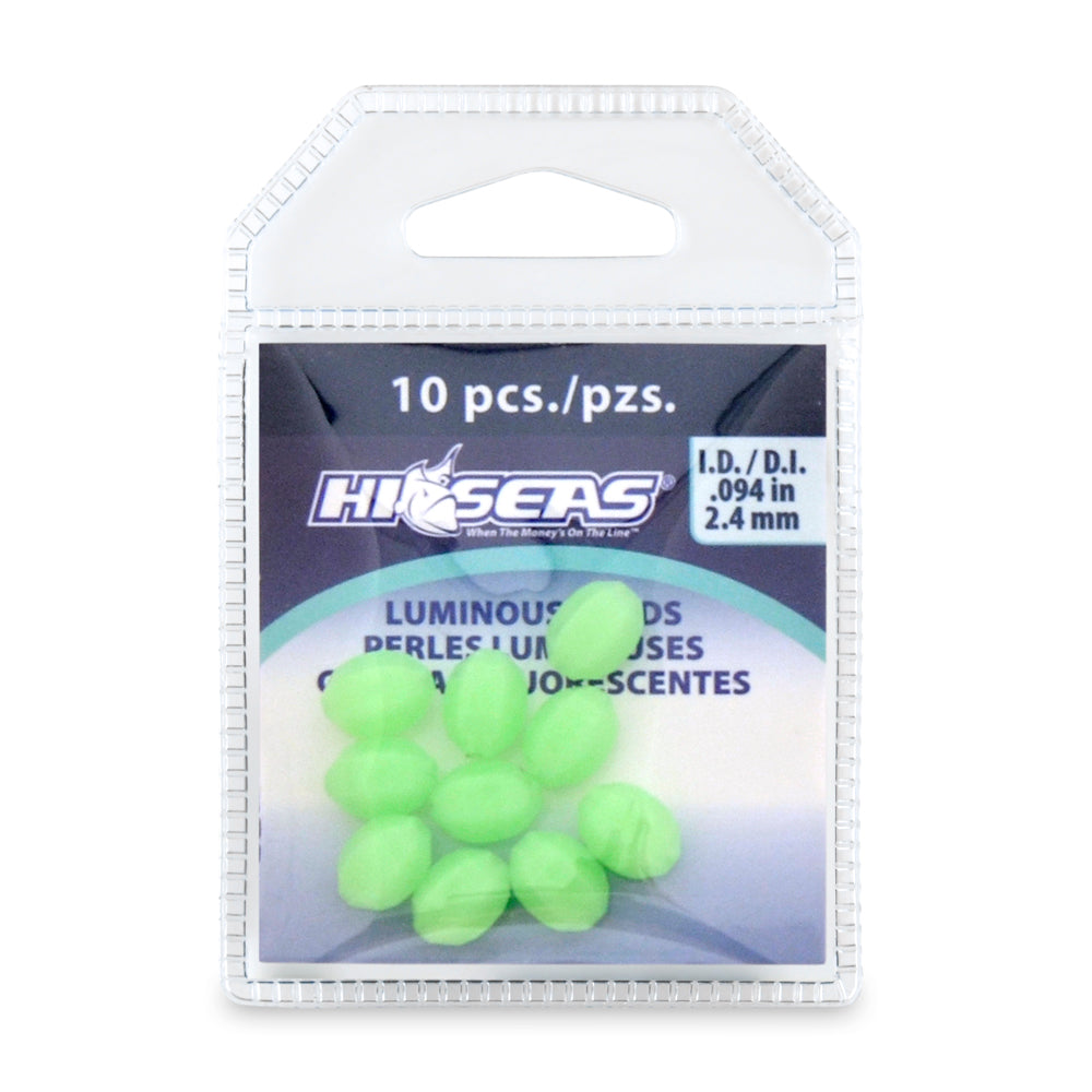 AFW Hi-Seas Luminous Glow Beads Green 10 pcs.