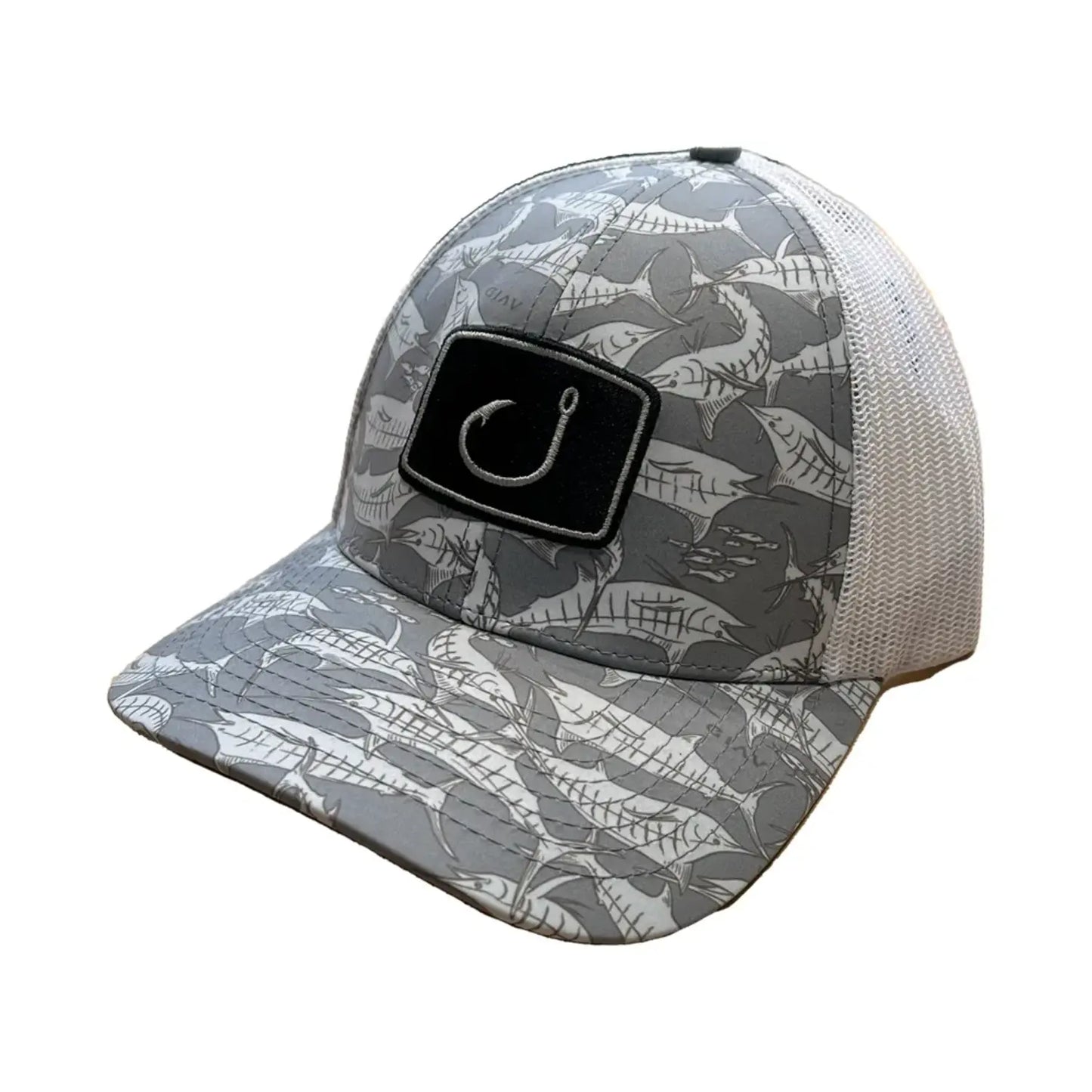 Avid Marlin Camo Trucker Hat Griffen Grey