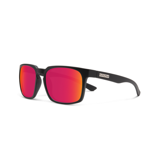 SunCloud Hundo Matte Black/ Polarized Red Mirror