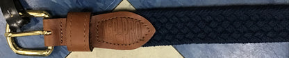 Zep-Pro Macrame Navy Woven Belt