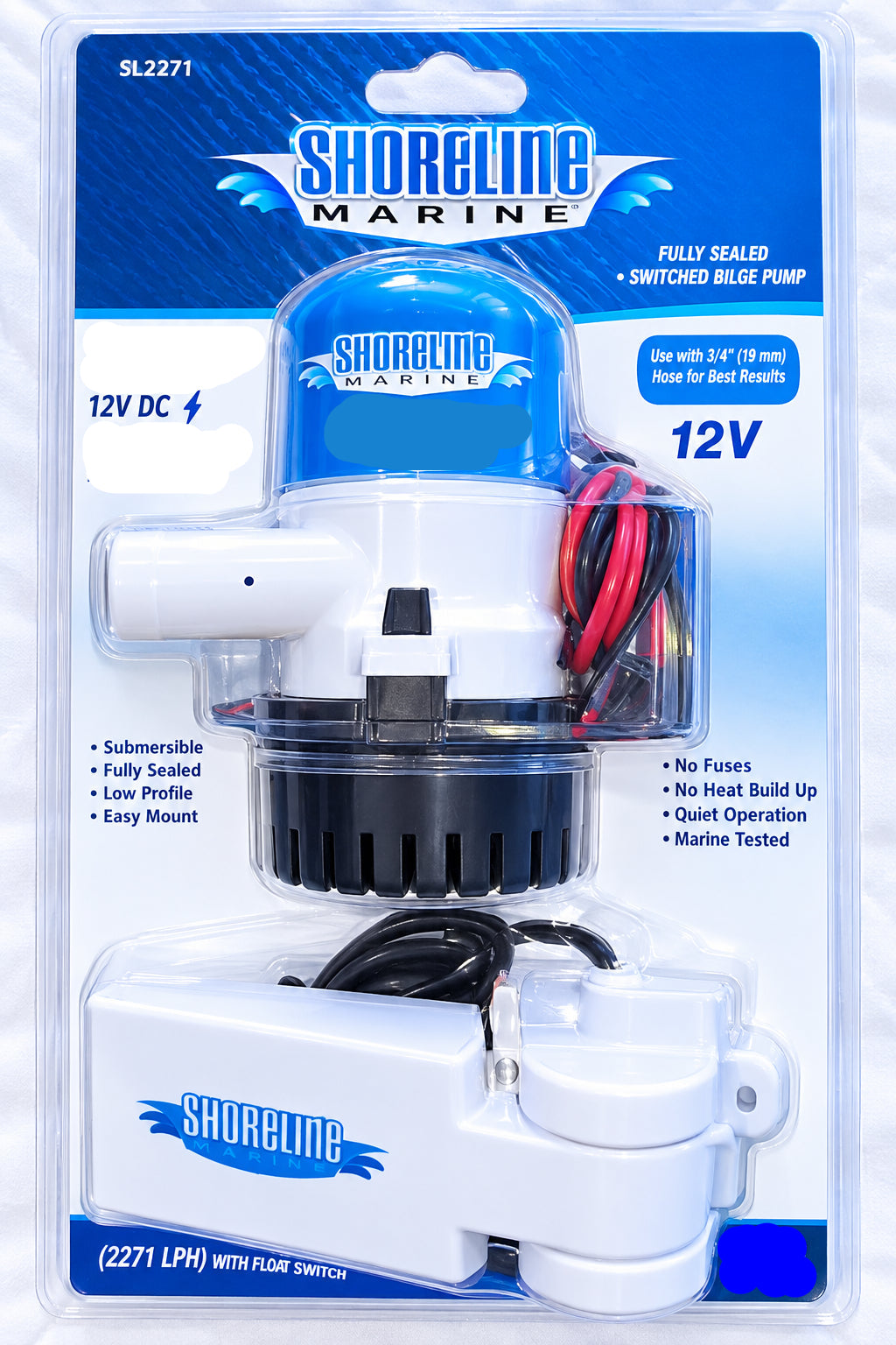 Shoreline Marine 600 GPH Bilge Pump with Auto-Float Switch SL52257