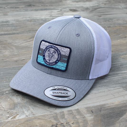 Island Goat - White/Gray Snapback