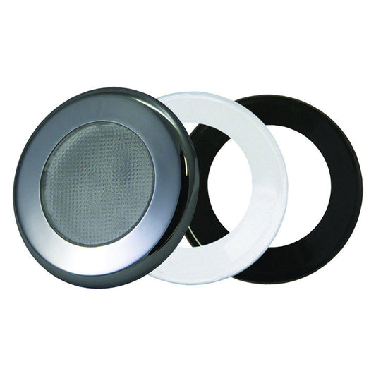 T-H Marine® LED-51847-DP - 3"D 12V DC 55lm White Recessed Screw Mount LED Courtesy Light