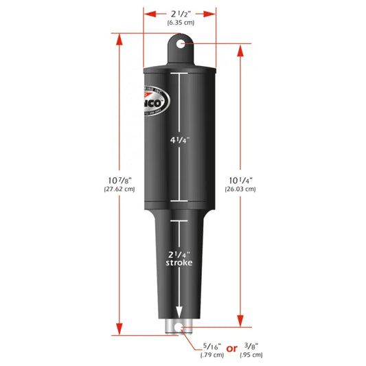 LENCO MARINE INC 2-1/4" Stroke Short Extreme Electric Tab Actuators