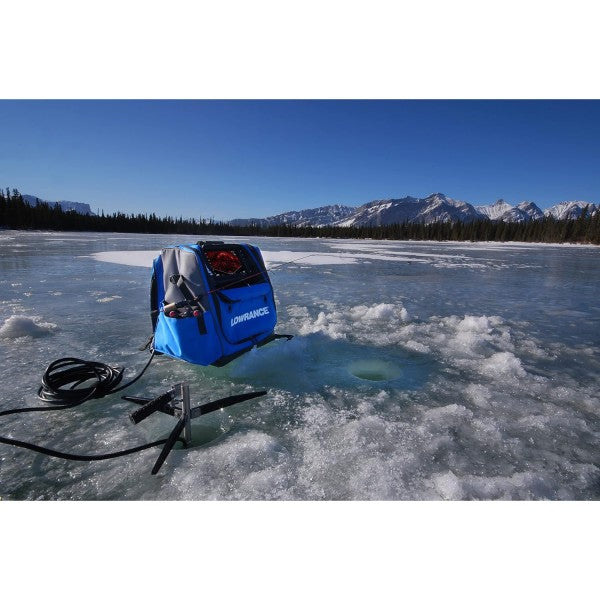 Lowrance ActiveTarget Explorer Portable Ice Kit with ActiveTarget System, Bag, 24Ah Battery, Transducer Pole (No Display)