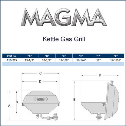 Magma Kettle Gas Grill 17" Party Size