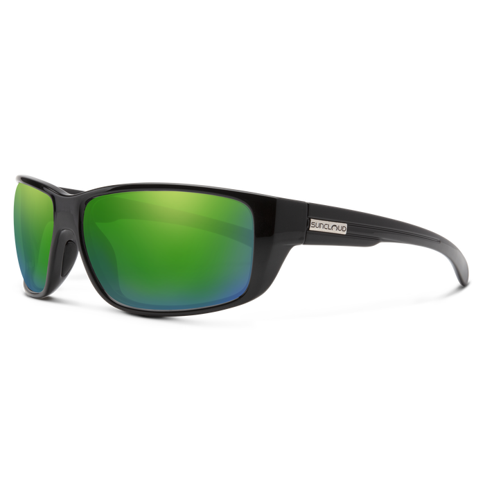 Suncloud Milestone Black/Polar Green Mirror Sunglasses