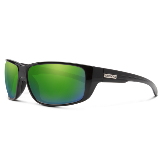 Suncloud Milestone Black/Polar Green Mirror Sunglasses