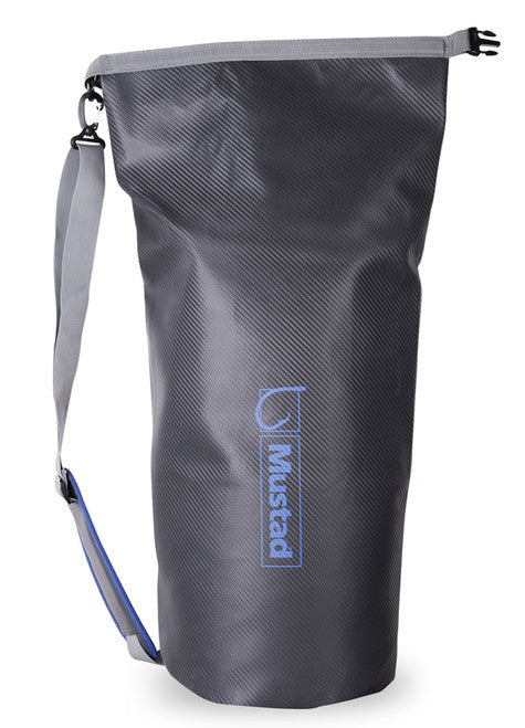 Mustad Dry Bag 40 Liter Roll Top, Dark Grey/Blue 500D Tarpaulin