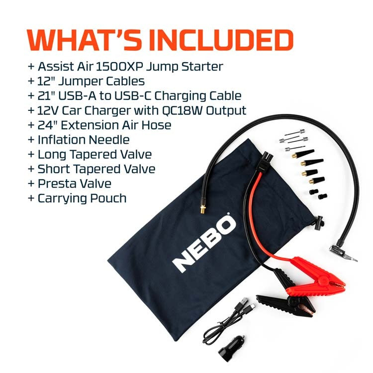 NEBO Assist Air 1500XP Jump Starter and Air Compressor.