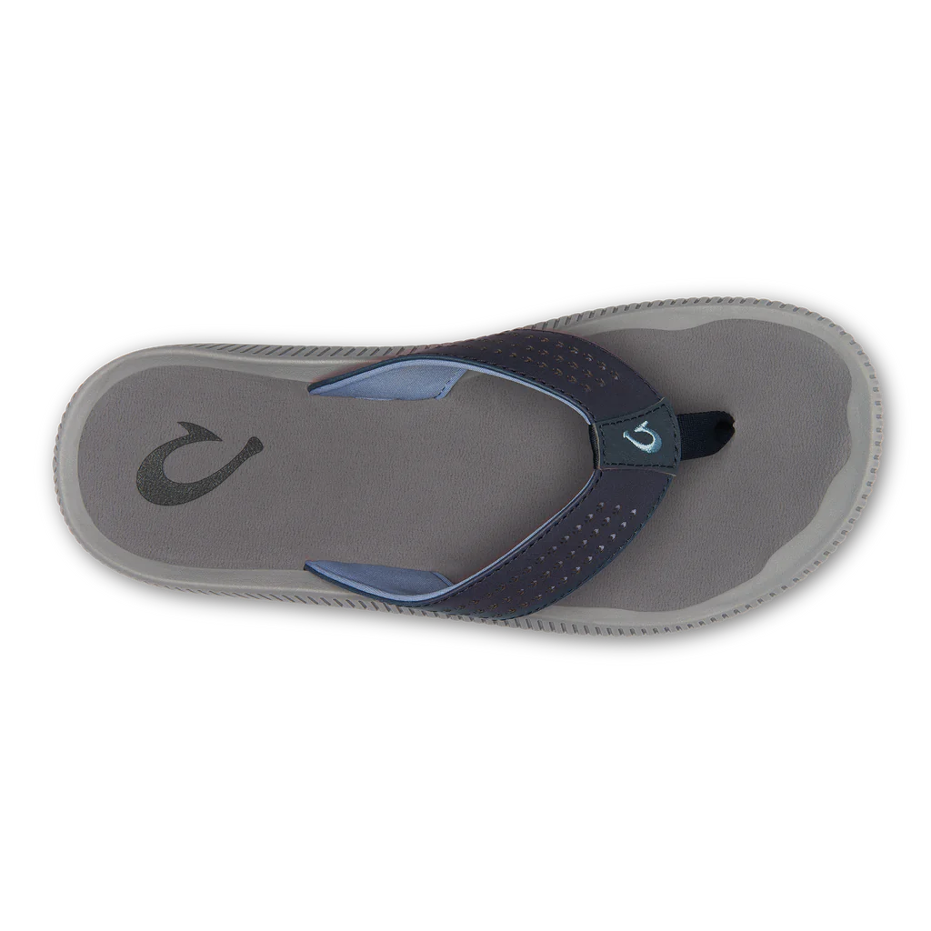 Olukai Ulele Blue Depth Charcoal Sandals