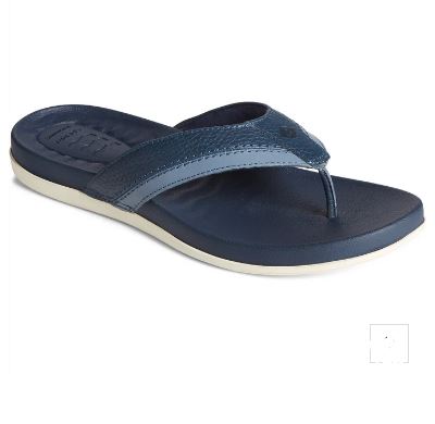 Sperry Men's Plushwave Dock Thong Navy Flip Flop Size:14