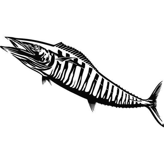Calcutta Die Cut Decal Wahoo 7"