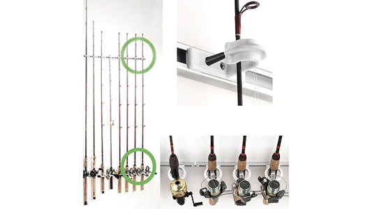 DU-BRO Fishing Trac-A-Rod Plus Storage System Holds 8 Rods with Reels Silver/White