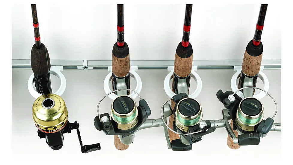 DU-BRO Fishing Trac-A-Rod Plus Storage System Holds 8 Rods with Reels Silver/White