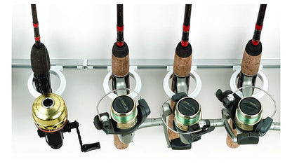 DU-BRO Fishing Trac-A-Rod Plus Storage System Holds 8 Rods with Reels Silver/White