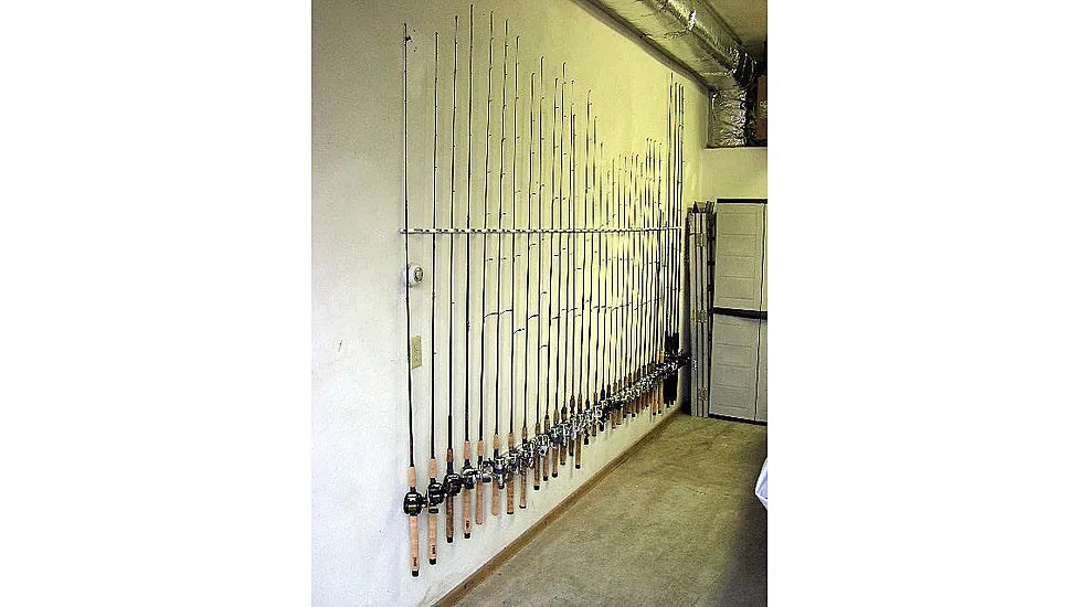 DU-BRO Fishing Trac-A-Rod Plus Storage System Holds 8 Rods with Reels Silver/White