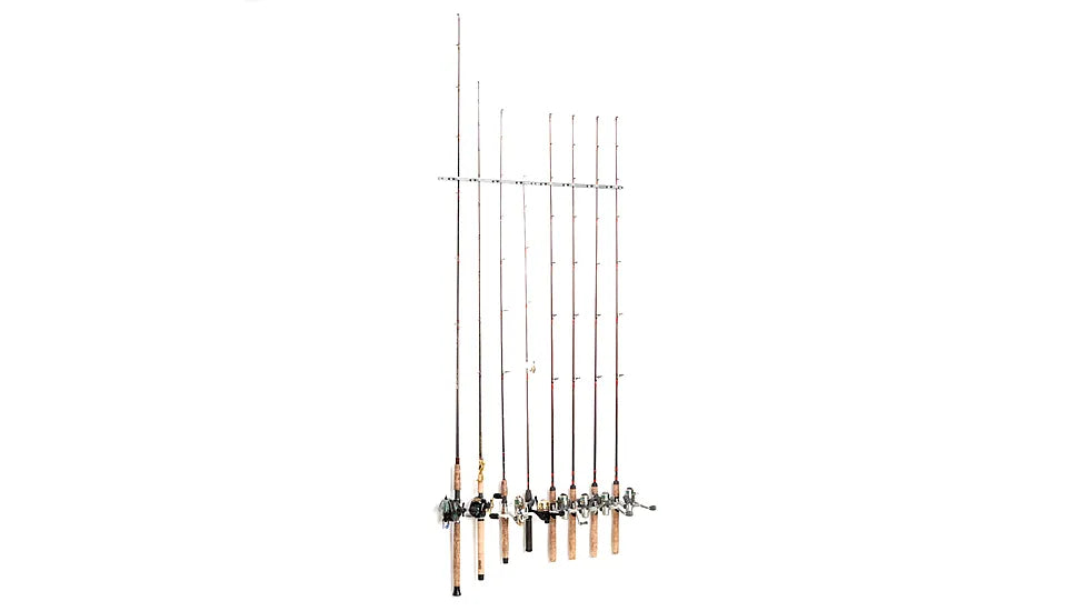 DU-BRO Fishing Trac-A-Rod Plus Storage System Holds 8 Rods with Reels Silver/White