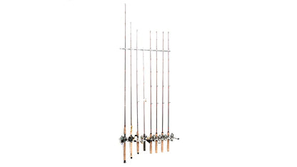 DU-BRO Fishing Trac-A-Rod Plus Storage System Holds 8 Rods with Reels Silver/White