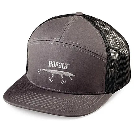 Rapala Hi-Pro 7 Panel Cap , Color: Grey/Black