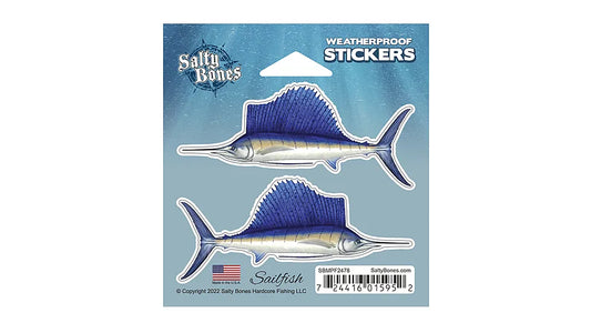 Salty Bones SBMPF2478 Mini Decal Sailfish