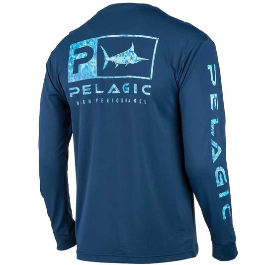 Pelagic Aquatek Icon Long Sleeve Performance Shirt - Navy - XL