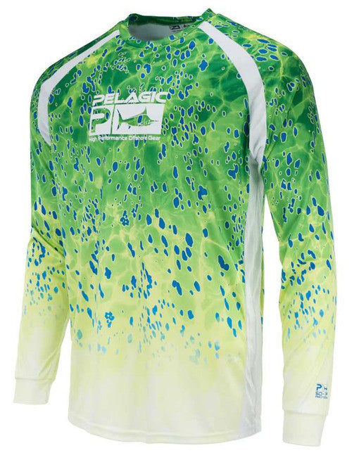 Pelagic Vaportek Long Sleeve Shirt - Dorado Green - Medium