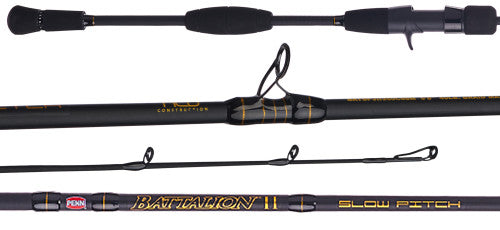 Penn Battalion 6' 8" Slow Pitch Conventional Fishing Rod BATSPJII350C68M 40lb 350g