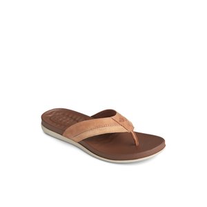 Sperry Plushwave Thong Sperry Sandal Tan Size: 14
