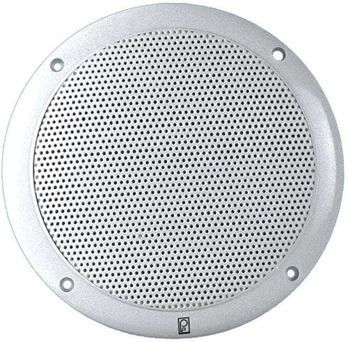Poly-Planar MA4056 Performance Two-Way Round 6" Speaker Pair - White