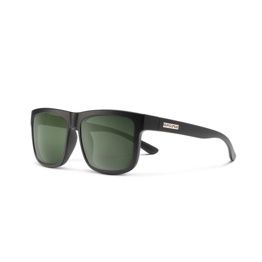 Suncloud Quiver Matte Black/Polar Gray Green Sunglasses