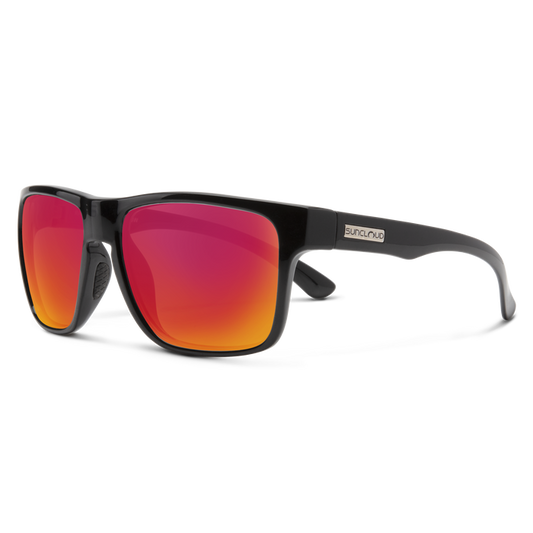 Suncloud Rambler Black/ Polar Red Mirror Sunglasses