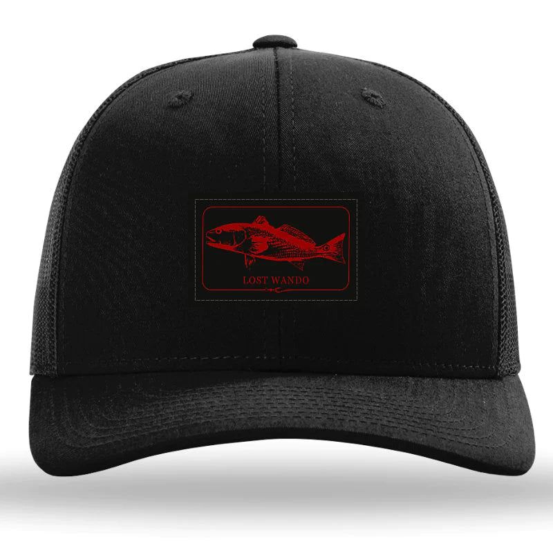 Lost Wando Red Drum Trucker Snapback Hat Black/Black