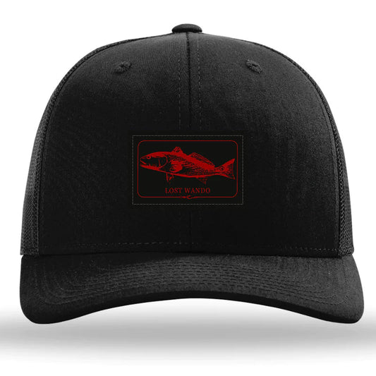 Lost Wando Red Drum Trucker Snapback Hat Black/Black