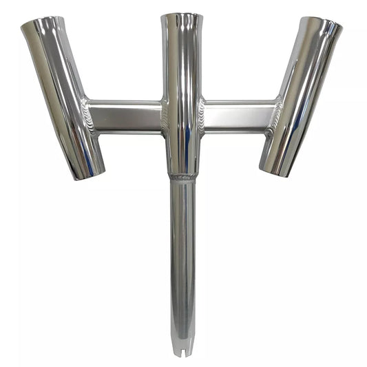 Tigress GS Trident Rod Holder - Straight Butt - Polished Alumunim 88160-1