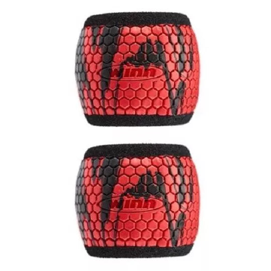 Winn Grips RGSB-RDB Reel Grip Sleeve 2 pack Red and Black