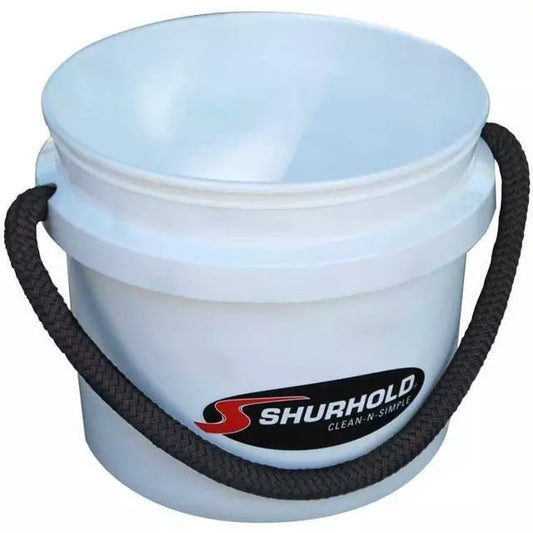 Shurhold 3-1/2 Gallon Rope Handle Bucket - White.