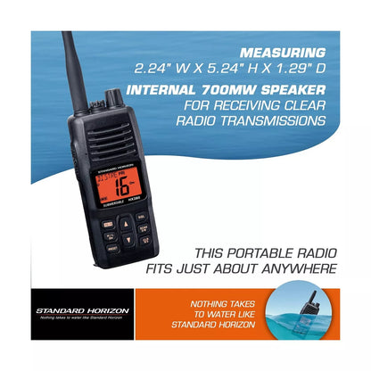 Standard Horizon HX380 1.5" Standard Handheld VHF Radio