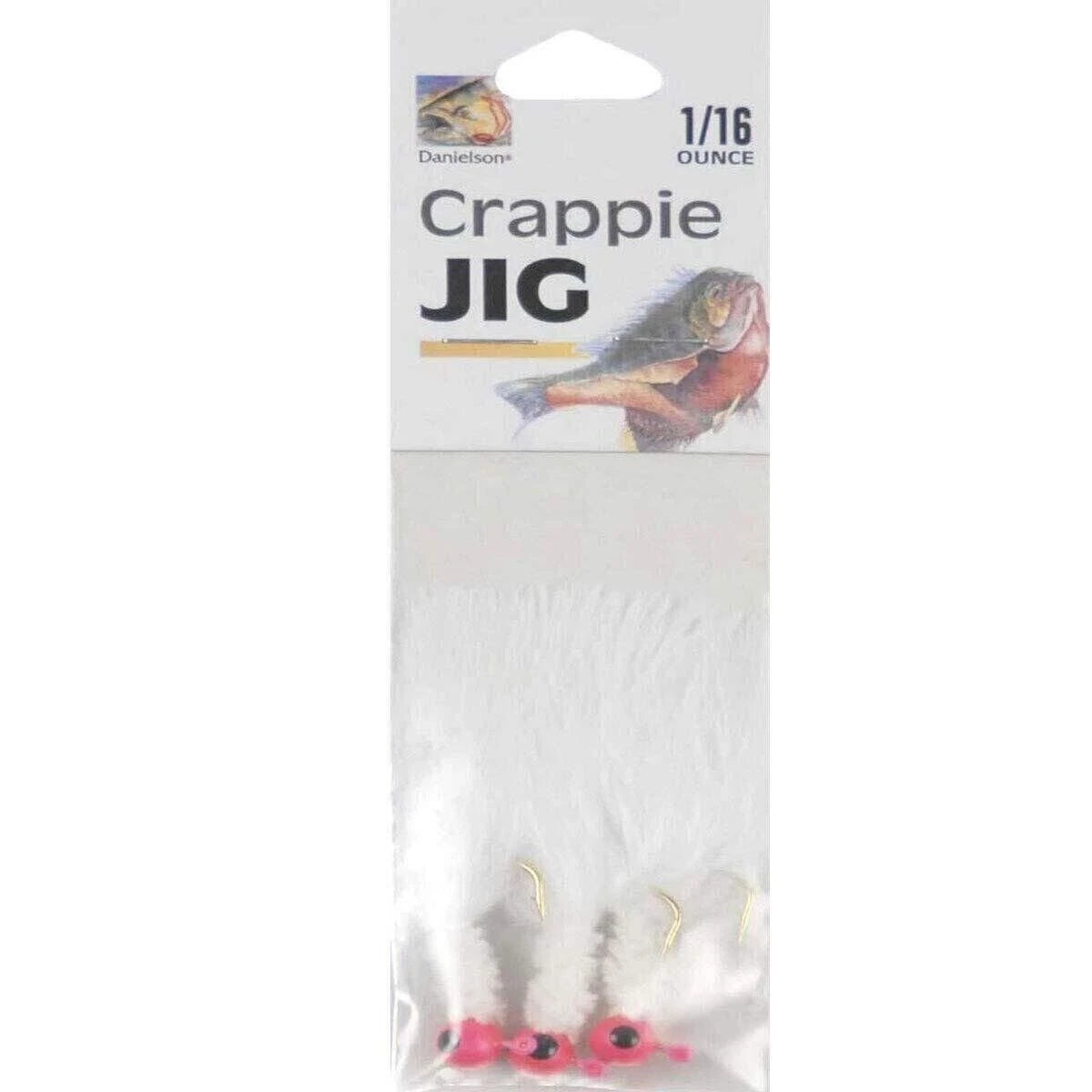 Danielson JGC116PWW Jig Crappie Pink/White, 1/16 oz. 3pk
