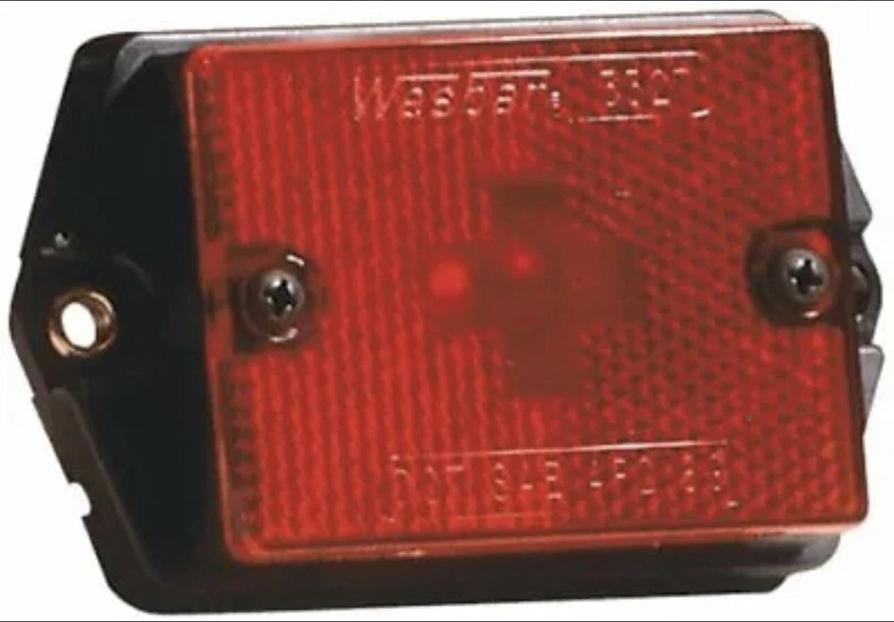 Wesbar 203133 Side Marker Lights with Reflex Lens - Ear Mount, Red 80-2115